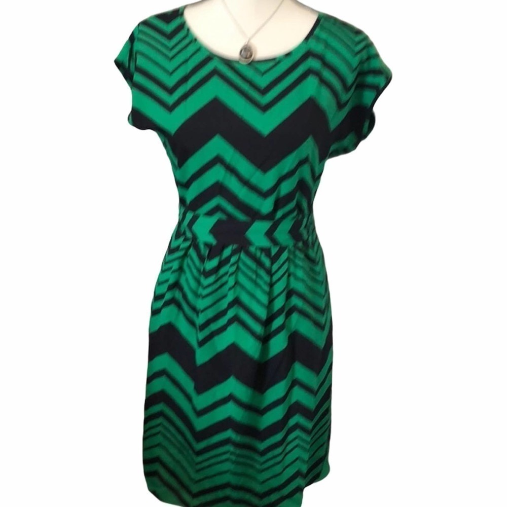 THE LIMITED Chevron Print Sash Tie Summer Work Dress - Picture 3 of 8